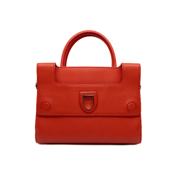 Mini Diorever Calfskin Orange Red Bag Phw 2016 with Strap - L'UXE LINK