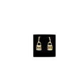 thumbnail 2023 Strass CC Padlock Drop Earrings - L'UXE LINK