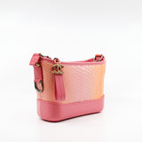 thumbnail Small Gabrielle Python Leather In Beige/Pink/Yellow Handbag GHW Seri 27 - L'UXE LINK