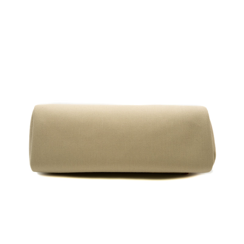 Herbag 31 Canvas/Leather In Tan/Beige SHW U Stamp - L'UXE LINK