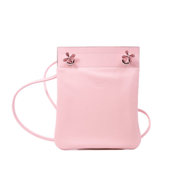 Mini Aline In Swift Leather Rose Sakura Crossbody Bag PHW Z Stamp - L'UXE LINK