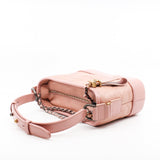 thumbnail Small Gabrielle Chevron Hobo Handbag In Pink Aged Calfskin Multi Hardware Seri 29 - L'UXE LINK