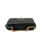 thumbnail 19 Black Quilted Shiny Lambskin Leather Handbag Multi Hardware Seri 31 - L'UXE LINK