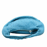 thumbnail Woven Leather Tote Bag PM Blue - L'UXE LINK