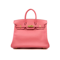 Birkin 25 In Swift Leather 8W Rose Azalee GHW A Stamp