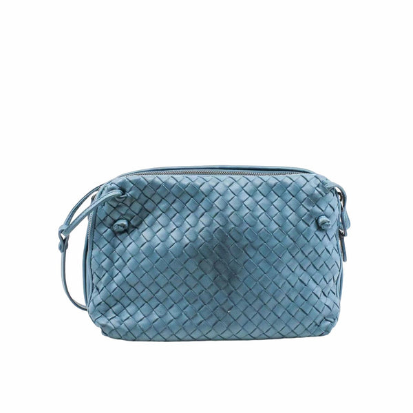 NODINI CROSSBODY BAG INTRECCIATO NAPPA SMALL LEATHER  BLUE - L'UXE LINK