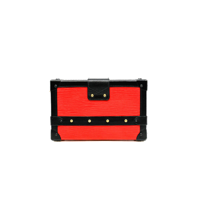 Limited Edition Petite Malle Red/Black Epi Leather Bag GHW With Strap - L'UXE LINK