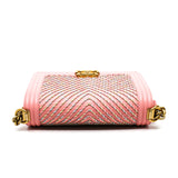 thumbnail Medium Leboy In Pink Lambskin Leather Shoulder Bag With Multicolor Chain GHW Seri 27