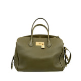 thumbnail Veau Nuage Milla MM Green Handbag GHW - L'UXE LINK