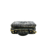 thumbnail Filigree Grey/White Tweed Navy Python Vanity Case GHW Seri 25 - L'UXE LINK