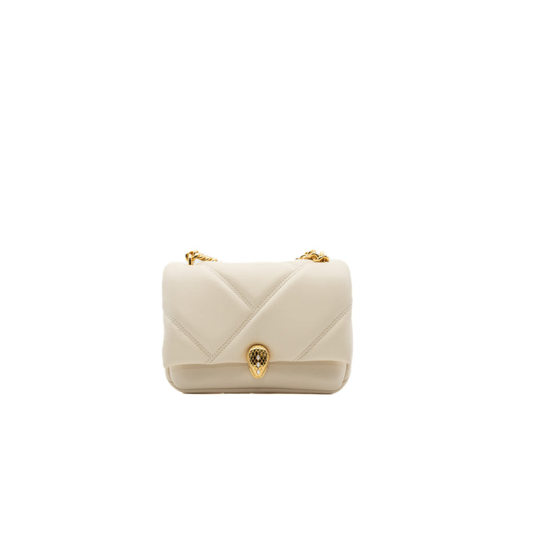 SERPENTI CABOCHON CROSSBODY MINI BAG in white ghw