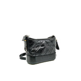 thumbnail Small Gabrielle In Black Aged Calfskin Leather Hobo Handbag Multi Hardware Seri 26 - L'UXE LINK