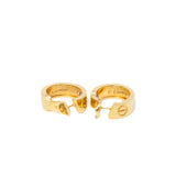 thumbnail Love Earrings With 2 Diamonds In 18K Yellow Gold - L'UXE LINK