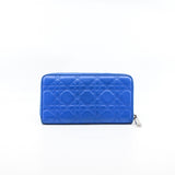 thumbnail Zip Around Escapade In Blue Lambskin Wallet PHW - L'UXE LINK