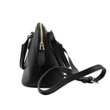 thumbnail small GG Interlocking bag in black with strap GHW