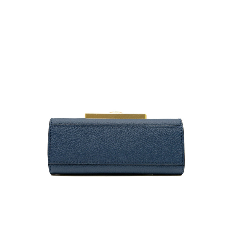 Moynat Réjane Nano Bag Calfskin Navy Ghw with Strap