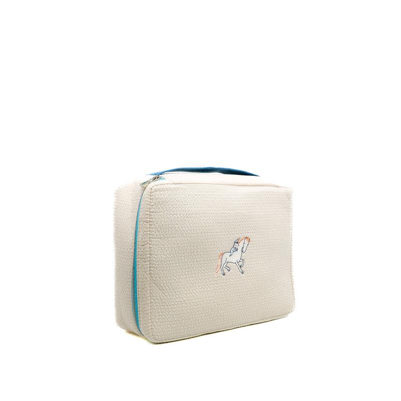 Medium Toogo In White Cotton Cabriole Case - L'UXE LINK