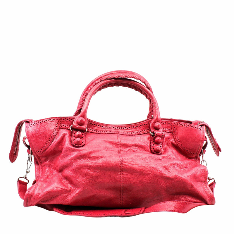 Classic City 2 Way Shoulder Bag Leather  Pink PHW - L'UXE LINK