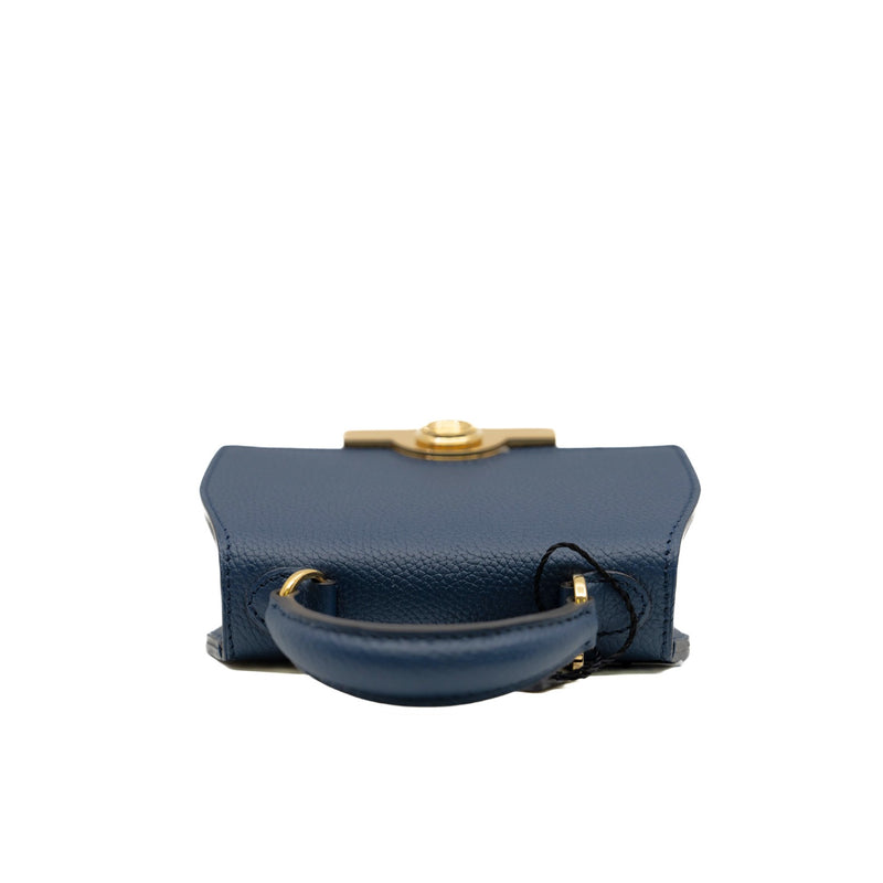 Moynat Réjane Nano Bag Calfskin Navy Ghw with Strap