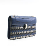 thumbnail Serpenti Blue Calfskin Leather Snake Print Limited Edition Bag GHW - L'UXE LINK