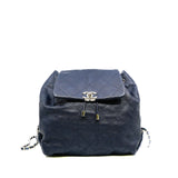 thumbnail Grained Calfskin Navy Stitched Braided Backpack SHW Seri 25 - L'UXE LINK