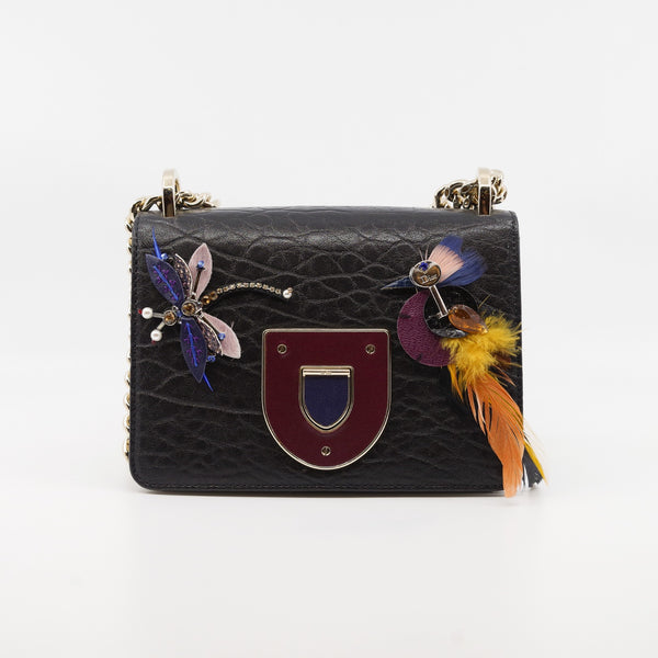 Embellished Diorama In Black Lambskin Club Bag GHW