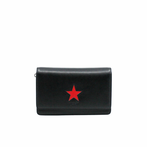 Star Pandora Chain Wallet Calfskin Black phw - L'UXE LINK