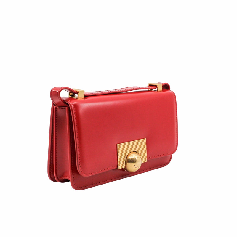 Shoulder Bag Calfskin Leather  red box ghw - L'UXE LINK