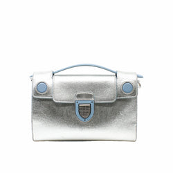 ama clutch leather silver phw