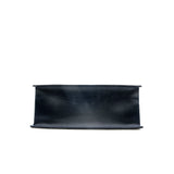 thumbnail Medium Sylvie Top Handle Bag Leather Navy GHW 2015 - L'UXE LINK