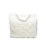 thumbnail 19 White Fur Tote Bag PHW - L'UXE LINK