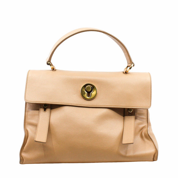 Handbag leather beige ghw - L'UXE LINK