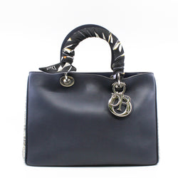 Medium Diorissimo In Blue/Beige Python/Calfskin Leather Handbag PHW With Strap - L'UXE LINK