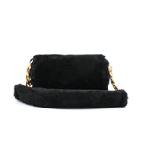 thumbnail Small Black Shearling Quilted Chunky Chain CC Flap Bag GHW Seri 30