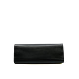 thumbnail Nymphaea Bamboo Handle In Black Cowhide Leather Handbag GHW With Strap - L'UXE LINK