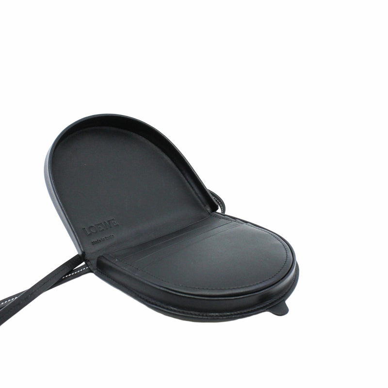 heel pouch  leather  black