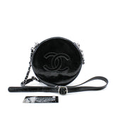 thumbnail Round As Earth Black Patent Leather Crossbody Bag PHW Seri 28 - L'UXE LINK