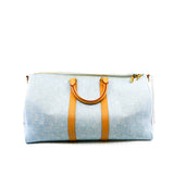 thumbnail Keepall Bandoulière 45 In Monogram Sky Blue Denim Bag GHW With Strap - L'UXE LINK