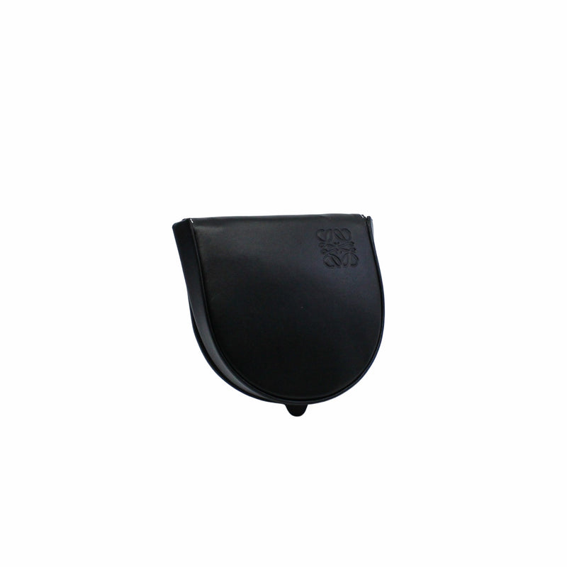 heel pouch  leather  black