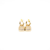 thumbnail 2023 Strass CC Padlock Drop Earrings - L'UXE LINK