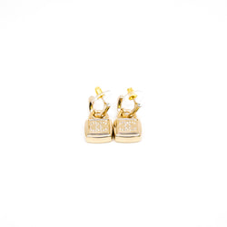 2023 Strass CC Padlock Drop Earrings - L'UXE LINK