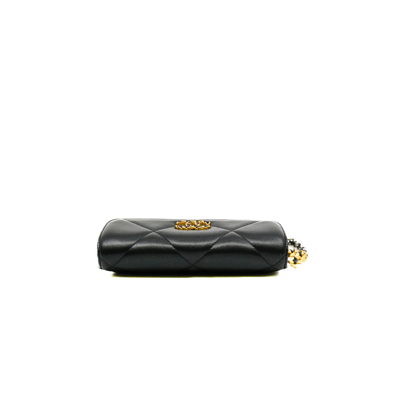 19 Bag In Black Lambskin Quilted Flap Clutch Multi Hardware Seri 31