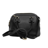 thumbnail small GG Interlocking bag in black with strap GHW