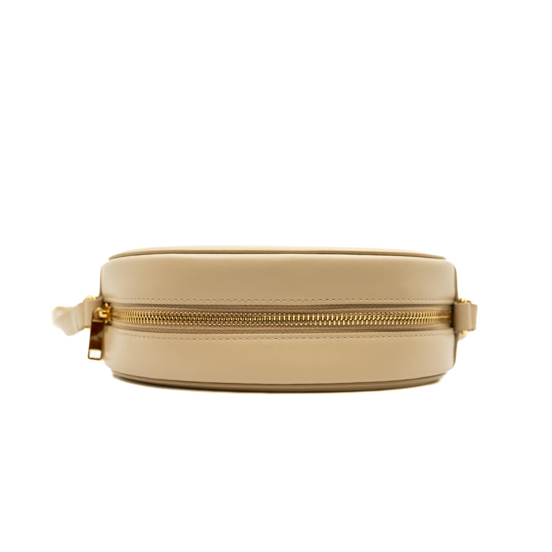 Oval Bag Cuir Triomphe In Smooth Calfskin Nude - L'UXE LINK