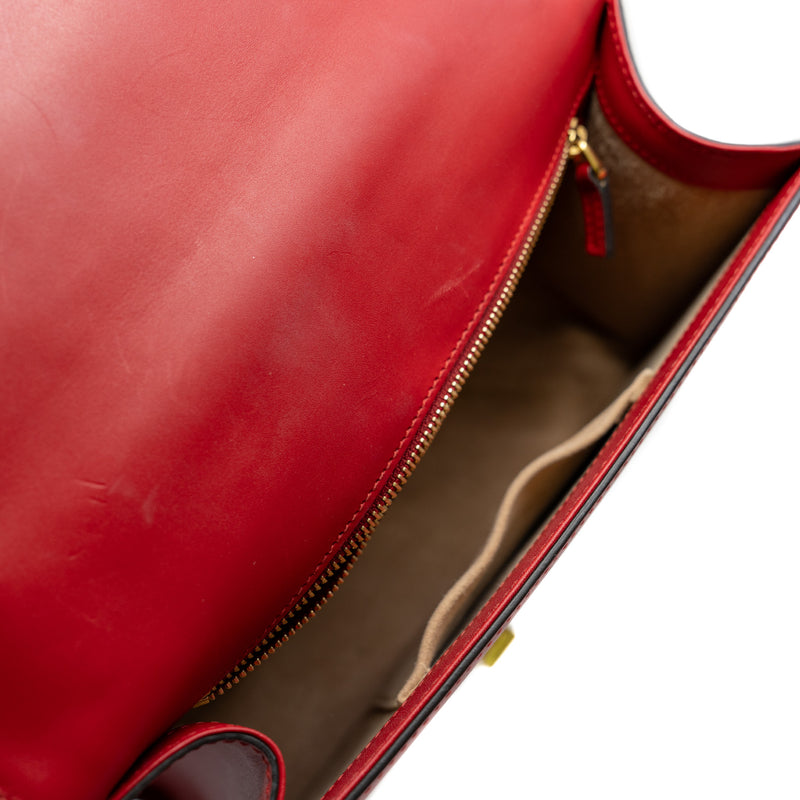 Small Sylvie Red Calfskin Leather Bag GHW - L'UXE LINK