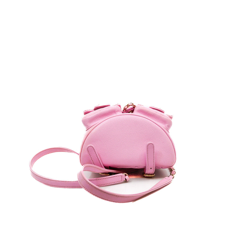 Small Duma Pockets Drawstring In Pink Caviar Leather Backpack GHW Seri CE25XXXX - L'UXE LINK