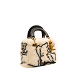 thumbnail Mini Lady Dior White/Black Mink Fur Handbag GHW - L'UXE LINK