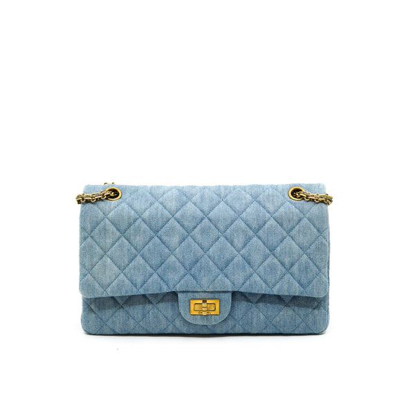 2.55 Reissue 226 Light Blue Denim Quilted Flap Bag GHW Seri 22