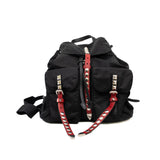 thumbnail Nylon New Vela Studded backpack in black and red PHW