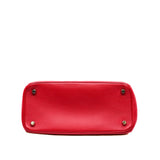 thumbnail Small Be Dior with Grey Top Handle Calfskin Red/Navy Phw with Strap - L'UXE LINK